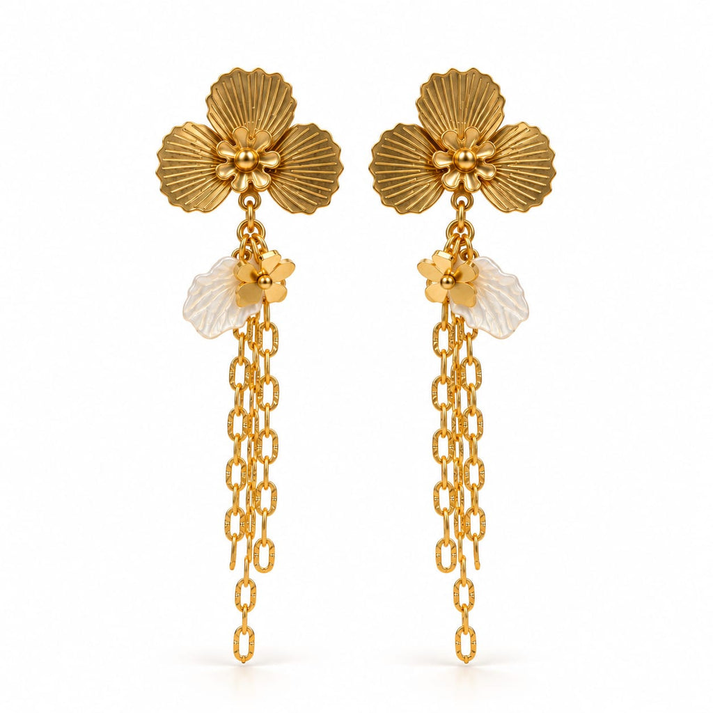 Evana Floral Drop Earrings