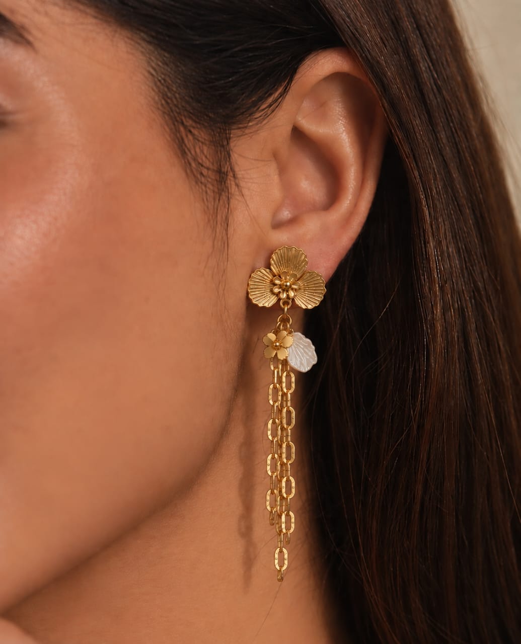 Evana Floral Drop Earrings